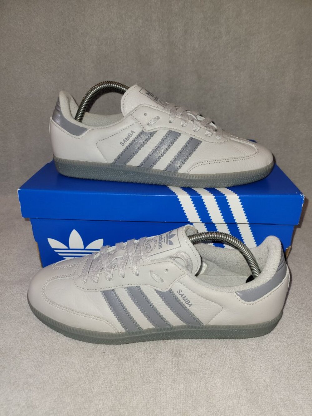 Adidas Samba Originals OG Light Gray Gum JI3207 Sneakers Men's Size 9 (#2411)